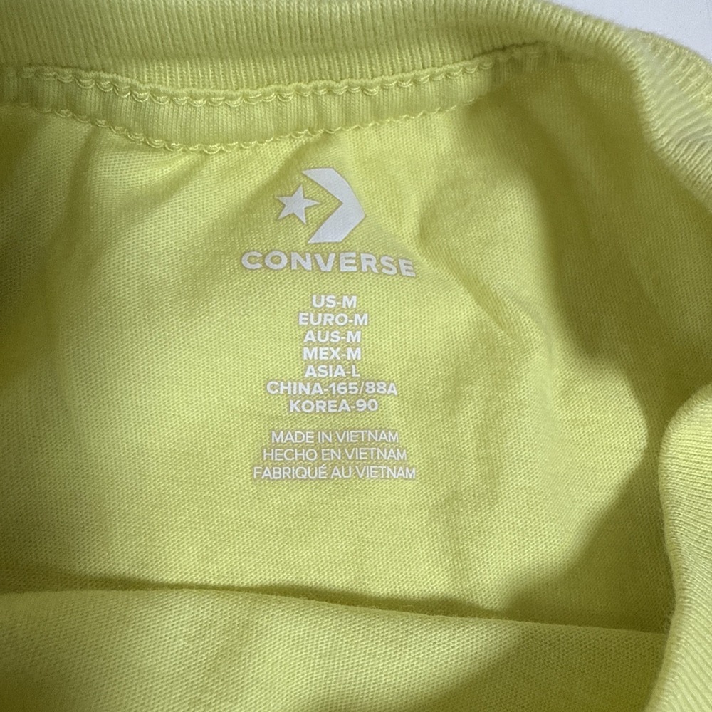 Converse T-Shirt Medium womens flowers are blooming Graphic Baby Tee Yellow - Picture 3 of 3